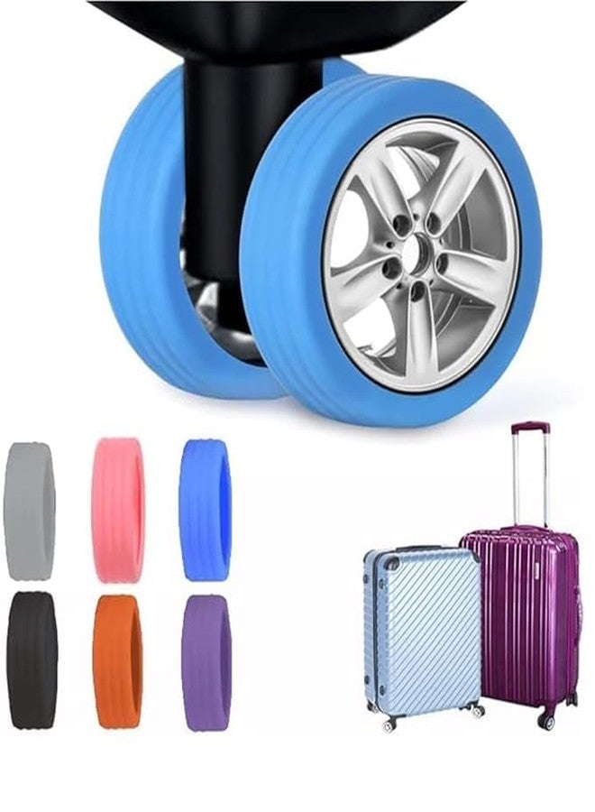 Onward 8PCS Trolley Wheel Cover Silicone Shock Absorption Wheel Cover for Trolley Bag Suitcase Wheel Cover Silicone Spinner Wheel Bag - Image 1